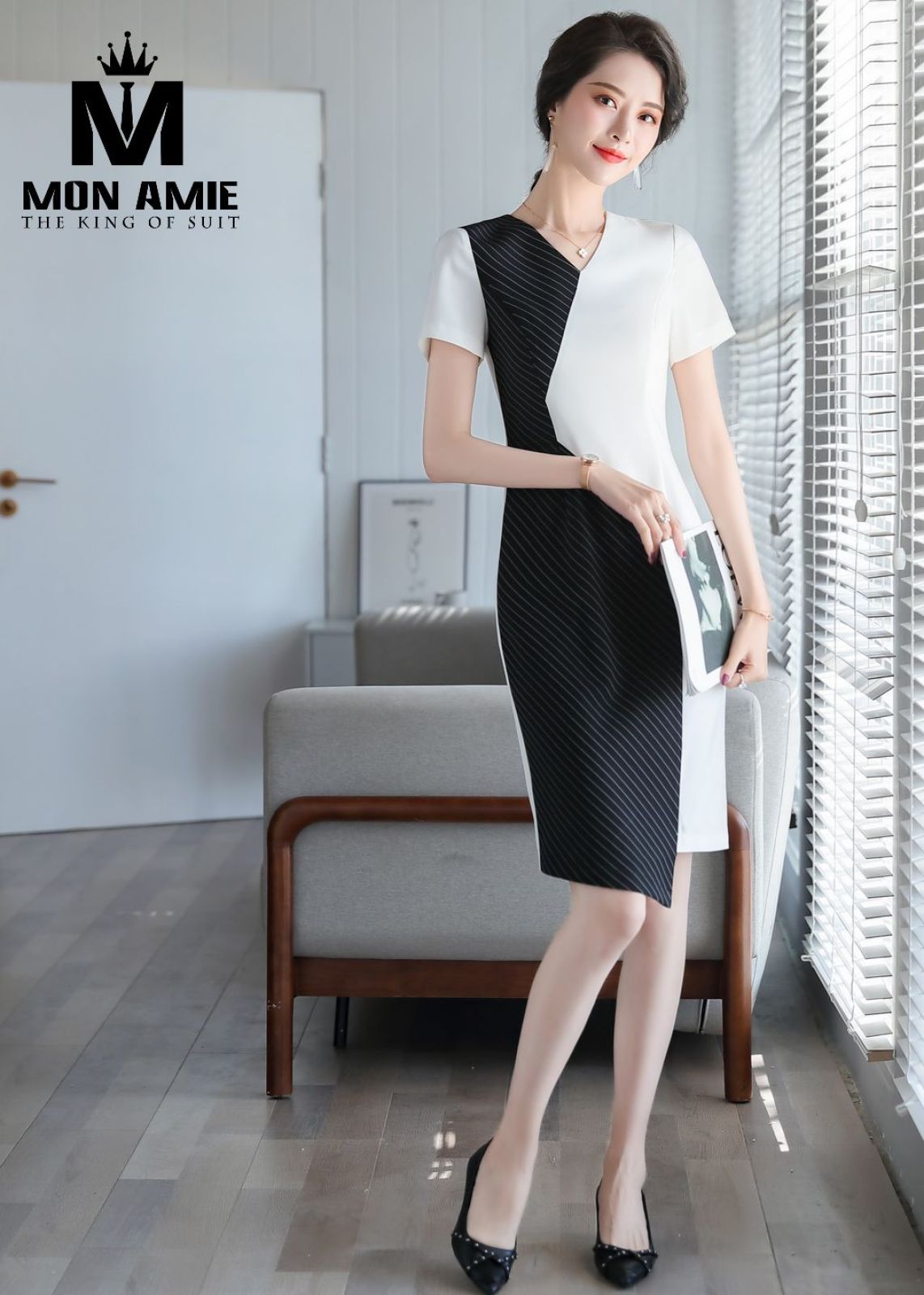 Black And White Sheath Dress 